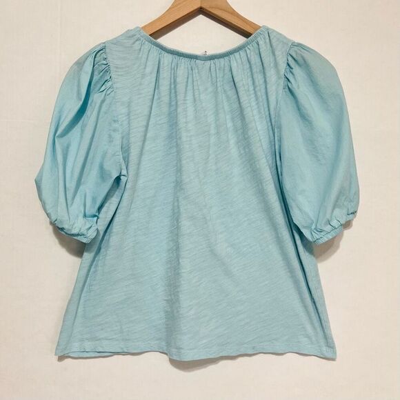Old Navy Aqua Blue Pullover Blouse   Sz S - Picture 2 of 4